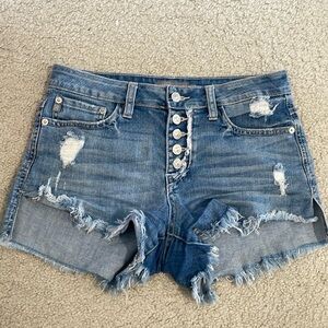 Dark denim shorts